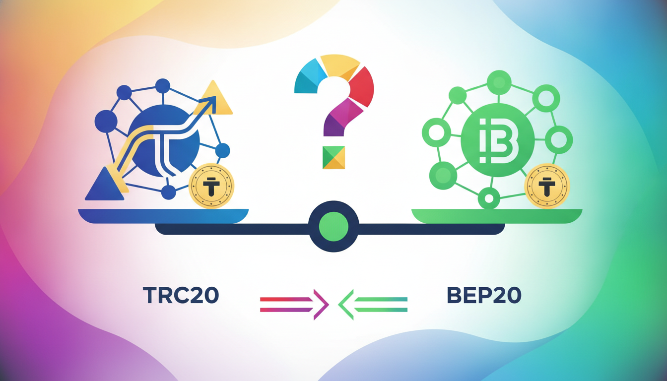 TRC20 یا BEP20؟ راهنمای انتخاب شبکه برای خرید تتر
